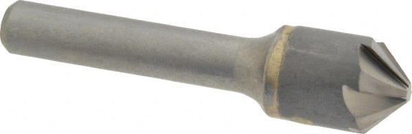 Hertel - 5/8" Head Diam, 3/8" Shank Diam, 6 Flute 90° Solid Carbide Countersink - Exact Tool & Supply