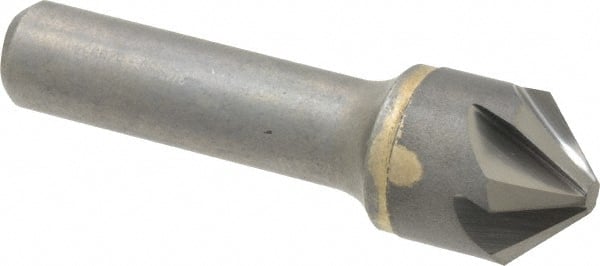 Hertel - 3/4" Head Diam, 1/2" Shank Diam, 6 Flute 90° Solid Carbide Countersink - Exact Tool & Supply