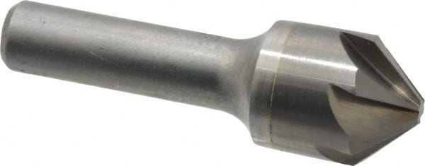 Hertel - 7/8" Head Diam, 1/2" Shank Diam, 6 Flute 90° Solid Carbide Countersink - Exact Tool & Supply