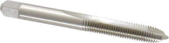 Hertel - 1/4-28 UNF, 2 Flute, Bright Finish, High Speed Steel Spiral Point Tap - Plug Chamfer, Right Hand Thread, 2-1/2" OAL - Exact Tool & Supply