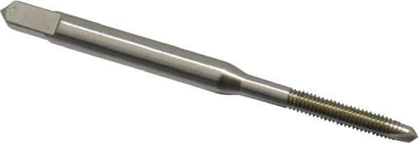 Hertel - #3-56 UNF, 2 Flute, Bright Finish, High Speed Steel Spiral Point Tap - Plug Chamfer, Right Hand Thread, 1-13/16" OAL, 2B Class of Fit - Exact Tool & Supply