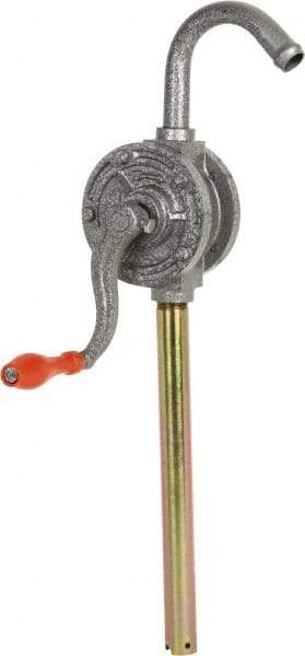 PRO-LUBE - Oil Lubrication 8 Gal/min Flow Cast Iron Rotary Hand Pump - For 15 to 55 Gal Container - Exact Tool & Supply
