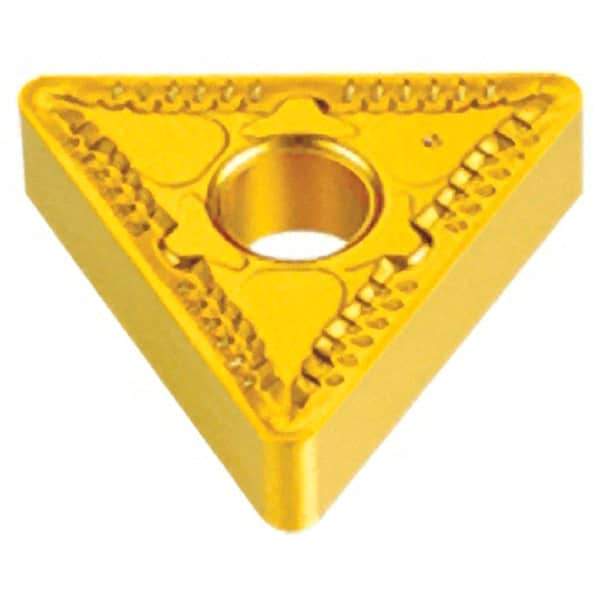 Iscar - TNMG432 GN Grade IC9350 Carbide Turning Insert - TiCN/Al2O3/TiN Finish, 60° Triangle, 1/2" Inscr Circle, 3/16" Thick, 1/32" Corner Radius - Exact Tool & Supply