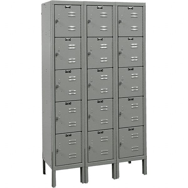 Hallowell - 15 Door, 5 Tier, Premium Box Lockers - Exact Tool & Supply