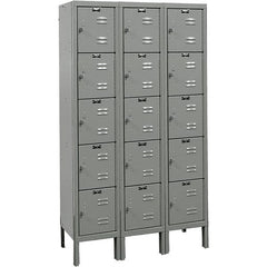 Hallowell - 15 Door, 5 Tier, Premium Box Lockers - Exact Tool & Supply