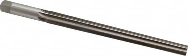 Interstate - #9 Pin, 0.6066" Diam, 0.4805" Small End, 9/16" Diam Straight Shank, 6-1/16" Flute, Taper Pin Reamer - Exact Tool & Supply