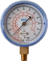 Wika - 2-1/2" Dial, 1/8 Thread, 30-0-300 Scale Range, Pressure Gauge - Lower Connection Mount, Accurate to 1-2-5% of Scale - Exact Tool & Supply