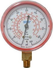 Wika - 2-1/2" Dial, 1/8 Thread, 0-500 Scale Range, Pressure Gauge - Lower Connection Mount, Accurate to 1-2-5% of Scale - Exact Tool & Supply