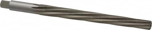 Interstate - #9 Pin, 0.6066" Diam, 0.4805" Small End, 9/16" Diam Straight Shank, 6-1/16" Flute, Taper Pin Reamer - Exact Tool & Supply