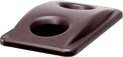 Rubbermaid - Rectangle Lid for Use with 15-7/8 Gal Rectangular Recycle Containers - Brown, Plastic, For 3540, 3541 & 3554 - Exact Tool & Supply