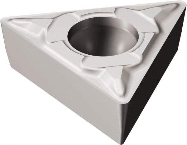 Sandvik Coromant - TCMT220 PF Grade 5015 Cermet Turning Insert - Uncoated, 60° Triangle, 1/4" Inscr Circle, 1/8" Thick, 0.2mm Corner Radius - Exact Tool & Supply