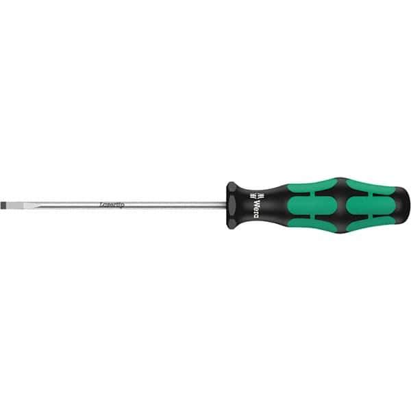 Wera - 3mm Blade Width, Slotted Screwdriver - 150mm Blade Length, Round Shank, Ergonomic Handle - Exact Tool & Supply