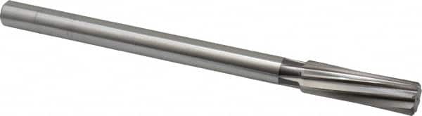 Made in USA - 21/32" High Speed Steel 8 Flute Chucking Reamer - Exact Tool & Supply