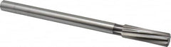 Made in USA - 21/32" High Speed Steel 8 Flute Chucking Reamer - Exact Tool & Supply
