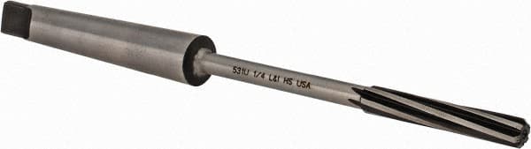 Made in USA - Letter E High Speed Steel 6 Flute Chucking Reamer - Exact Tool & Supply