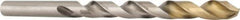 DORMER - 3/8" 118° High Speed Steel Jobber Drill - TiN Finish, Right Hand Cut, Spiral Flute, Straight Shank, 5" OAL, Split Point - Exact Tool & Supply