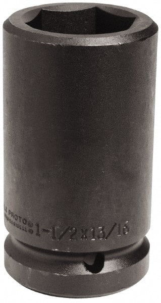 Proto - #5 Spline Drive, 1-1/2" Socket, Impact Socket - Exact Tool & Supply