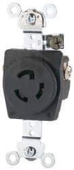 Cooper Wiring Devices - 277 VAC, 15 Amp, L7-15R NEMA, Self Grounding Receptacle - 2 Poles, 3 Wire, Female End, Black - Exact Tool & Supply