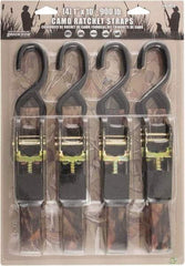 Erickson Manufacturing - 10' Long x 1" Wide, 900 Lb Basket Capacity, Polyester & Steel Web Sling - Camouflage Green - Exact Tool & Supply
