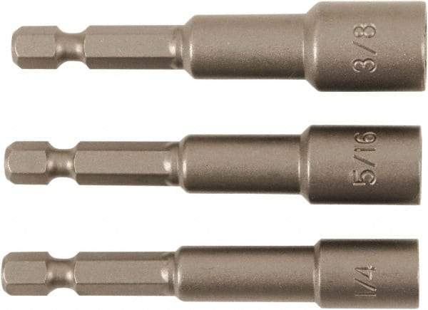 Wiha - 1/4" Drive, Nut Setter Screwdriver Bit - 2-1/2" OAL - Exact Tool & Supply