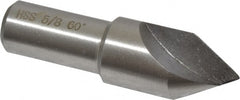 Interstate - 5/8" Head Diam, 1/2" Shank Diam, 1 Flute 60° High Speed Steel Countersink - Exact Tool & Supply