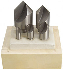 Keo - 5 Piece, 1/4 to 1" Head Diam, 60° Included Angle, Single End Countersink Set - Exact Tool & Supply