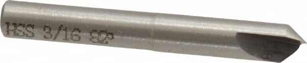 Interstate - 3/16" Head Diam, 3/16" Shank Diam, 1 Flute 82° High Speed Steel Countersink - Exact Tool & Supply