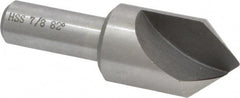 Interstate - 7/8" Head Diam, 1/2" Shank Diam, 1 Flute 82° High Speed Steel Countersink - Exact Tool & Supply
