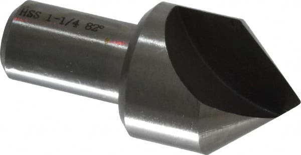 Interstate - 1-1/4" Head Diam, 3/4" Shank Diam, 1 Flute 82° High Speed Steel Countersink - Exact Tool & Supply