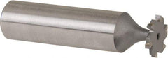 Made in USA - 1/2" Diam x 1/16" Face Width, Carbide-Tipped, 6 Teeth, Shank Connection Woodruff Keyseat Cutter - Uncoated, 2-1/16" OAL x 1/2" Shank, Straight Teeth, ANSI 204, Old Standard 1 - Exact Tool & Supply