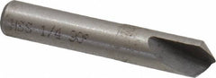 Interstate - 1/4" Head Diam, 1/4" Shank Diam, 1 Flute 90° High Speed Steel Countersink - Exact Tool & Supply
