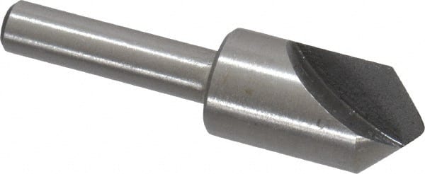 Interstate - 1/2" Head Diam, 1/4" Shank Diam, 1 Flute 90° High Speed Steel Countersink - Exact Tool & Supply