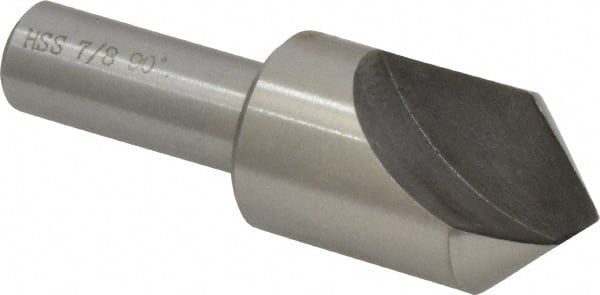 Interstate - 7/8" Head Diam, 1/2" Shank Diam, 1 Flute 90° High Speed Steel Countersink - Exact Tool & Supply