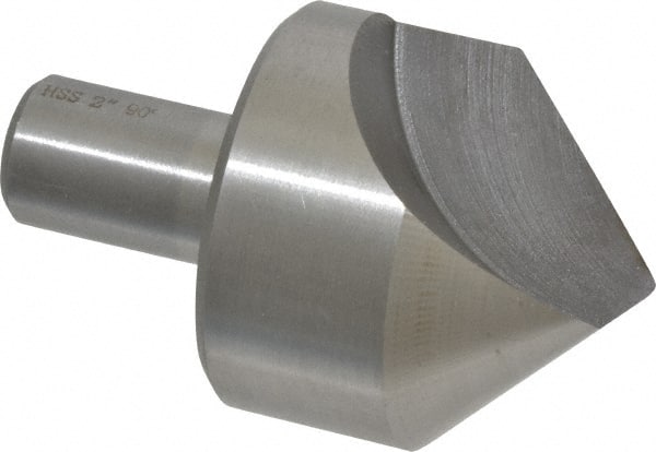 Interstate - 2" Head Diam, 3/4" Shank Diam, 1 Flute 90° High Speed Steel Countersink - Exact Tool & Supply