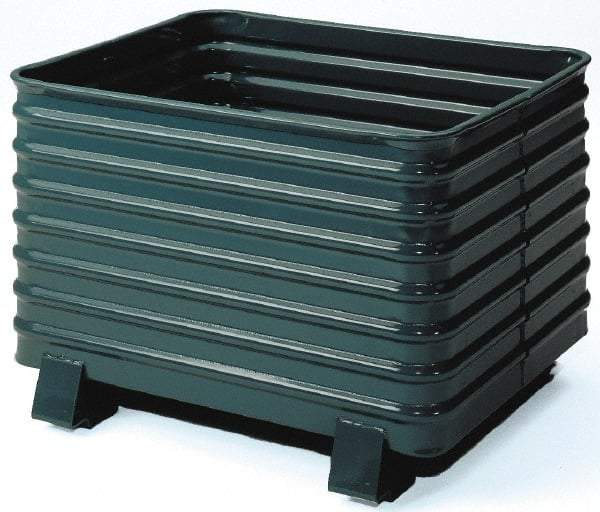 Steel King - 33-1/2" Long x 41-1/2" Wide x 28-1/2" High Steel Bin-Style Bulk Container - 4,000 Lb. Load Capacity - Exact Tool & Supply