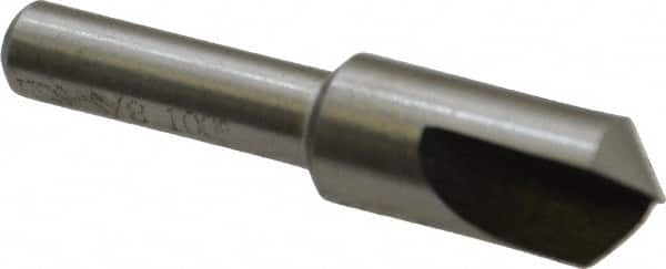 Interstate - 3/8" Head Diam, 1/4" Shank Diam, 1 Flute 100° High Speed Steel Countersink - Exact Tool & Supply