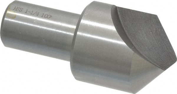 Interstate - 1-1/4" Head Diam, 3/4" Shank Diam, 1 Flute 100° High Speed Steel Countersink - Exact Tool & Supply