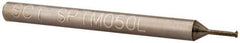 Scientific Cutting Tools - 64 to 80 TPI, Internal/External Single Profile Thread Mill - #1" Noml Diam, 0.05" Cut Diam, 1/8" Shank Diam, 3 Flute, 0.028" Neck Diam, 0.15" Neck Length, 1-1/2" OAL, Bright Finish - Exact Tool & Supply