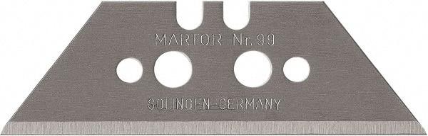 Martor USA - Carbon Steel Utility Knife Blade - 2.3622" Blade Length, 0.025" Blade Thickness - Exact Tool & Supply