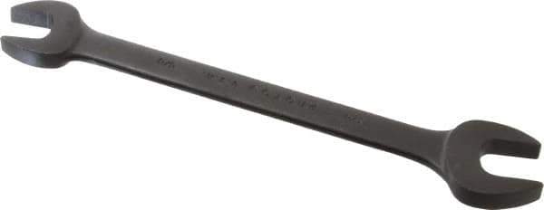 Proto - 5/8" x 3/4" Standard Open End Wrench - 8-43/64" OAL, Double End, Black Finish, 15° Head Angle - Exact Tool & Supply