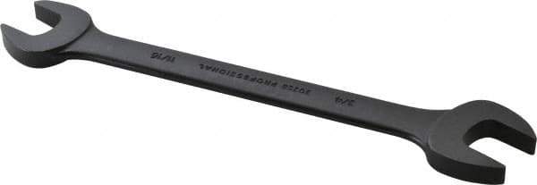 Proto - 11/16" x 3/4" Standard Open End Wrench - 8-63/64" OAL, Double End, Black Finish, 15° Head Angle - Exact Tool & Supply