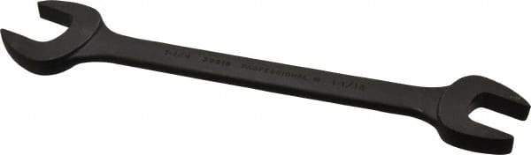 Proto - 1-1/16" x 1-1/4" Standard Open End Wrench - 13-43/64" OAL, Double End, Black Finish, 15° Head Angle - Exact Tool & Supply