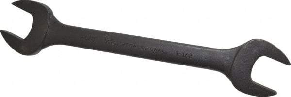 Proto - 1-1/2" x 1-5/8" Standard Open End Wrench - 17-1/16" OAL, Double End, Black Finish, 15° Head Angle - Exact Tool & Supply