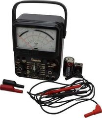 Simpson Electric - 12388, 1,000 VAC/VDC, Analog Milliammeter Multimeter - 20 mOhm, Measures Voltage, Current, Resistance - Exact Tool & Supply