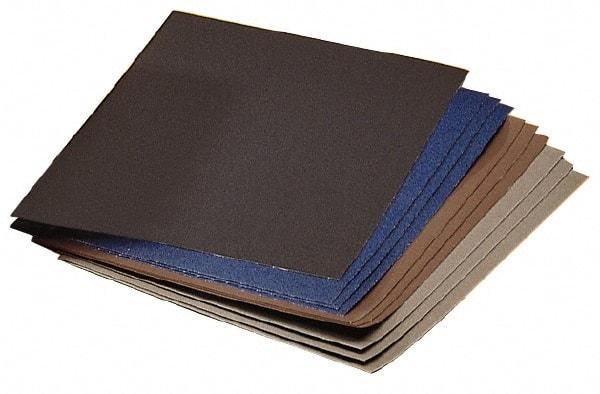 3M - 220 Grit, Aluminum Oxide Sanding Sheet - 11" Long x 9" Wide, Very Fine Grade, A Weighted Paper Backing - Exact Tool & Supply