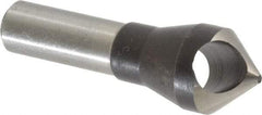 Interstate - 1/2" Shank Diam, 0 Flute 82° High Speed Steel Countersink - Bright Finish, Single End, Straight Shank, Right Hand Cut - Exact Tool & Supply