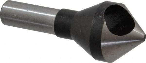 Interstate - 1/2" Shank Diam, 0 Flute 82° High Speed Steel Countersink - Bright Finish, Single End, Straight Shank, Right Hand Cut - Exact Tool & Supply