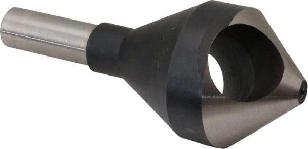 Interstate - 5/8" Shank Diam, 0 Flute 82° High Speed Steel Countersink - Bright Finish, Single End, Straight Shank, Right Hand Cut - Exact Tool & Supply