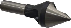 Interstate - 1/2" Shank Diam, 0 Flute 60° High Speed Steel Countersink - Bright Finish, Single End, Straight Shank, Right Hand Cut - Exact Tool & Supply