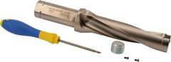 Iscar - 5" Max Drill Depth, 4xD, 1-1/4" Diam, Indexable Insert Drill - 1-1/4" Shank Diam, Whistle Notch Shank - Exact Tool & Supply